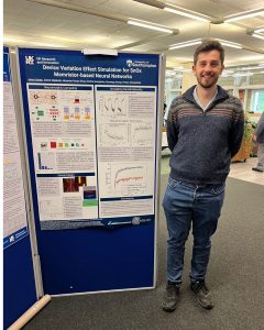 Aiden Graham, MINDS CDT, with his poster at NEXT-AI 2026
