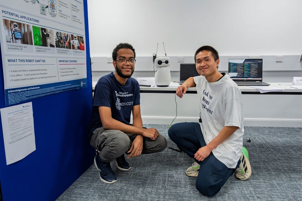 UKRI MINDS CDT Postgraduate Researcher Yaseen Osman and Enterprise Fellow Tommy Tham.