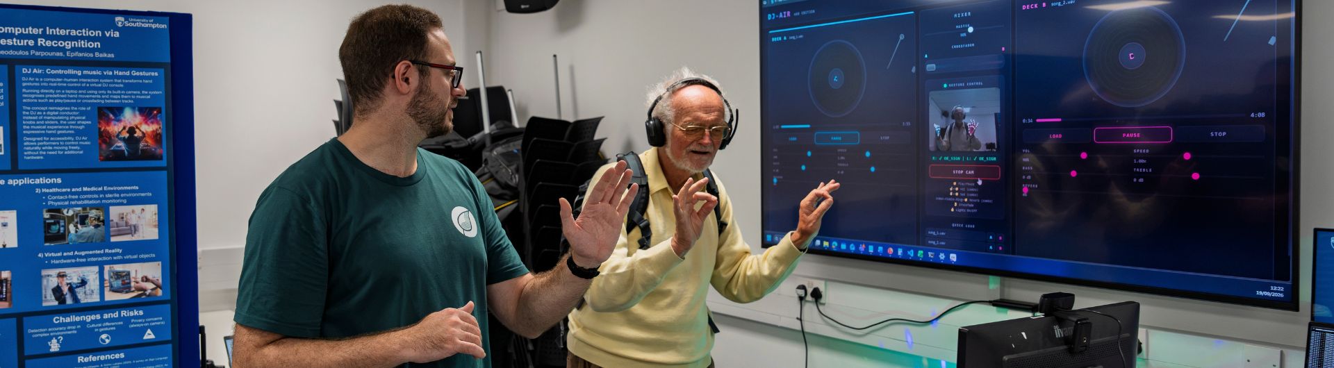 Visitor using DJ Air at The British Science Festival